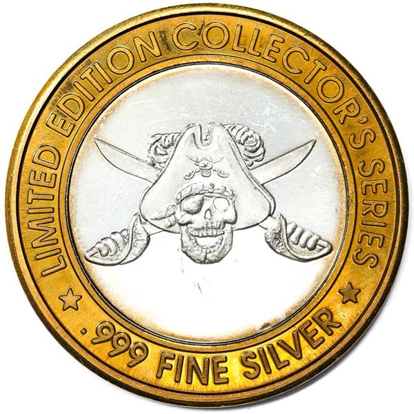.999 Silver Treasure Bay Casino $10 Limited Edition Gaming Token