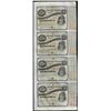 Image 1 : Uncut Sheet of (4) State of Louisiana Baby Bond Obsolete Notes