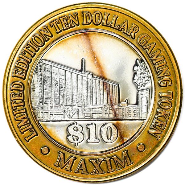 .999 Silver Maxim Hotel & Casino Las Vegas, NV $10 Limited Edition Gaming Token