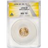 Image 1 : 1998 $5 American Gold Eagle Coin ANACS MS70