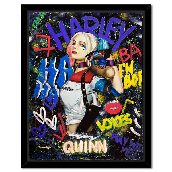 Rovenskaya "Harley Quinn is Here" Original Mixed Media on Paper