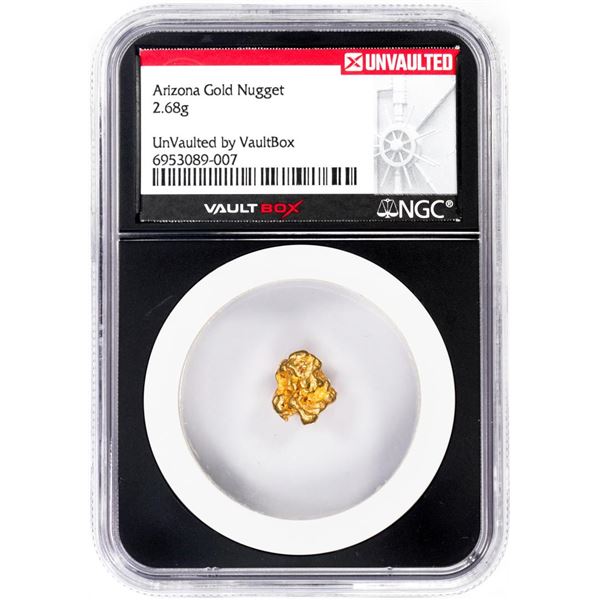 2.68 Gram Arizona Gold Nugget NGC Vaultbox Unvaulted