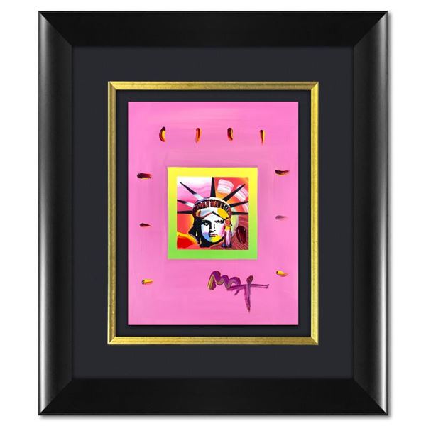 Peter Max "Liberty Head" Original Mixed Media on Paper