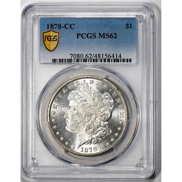 1878-CC $1 Morgan Silver Dollar Coin PCGS MS62