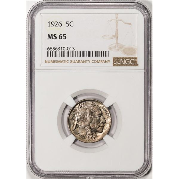 1926 Buffalo Nickel Coin NGC MS65