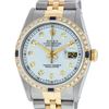 Image 1 : Rolex Mens Two Tone Sapphire and Diamond Datejust Wristwatch