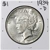 Image 1 : 1934-D $1 Peace Silver Dollar Coin