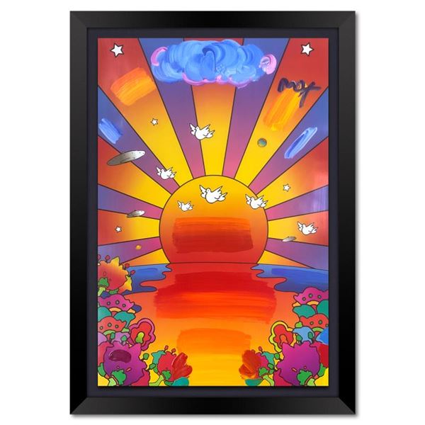 Peter Max Sunrise 2000 Original Mixed Media on Paper