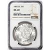 Image 1 : 1883-CC $1 Morgan Silver Dollar Coin NGC MS63+