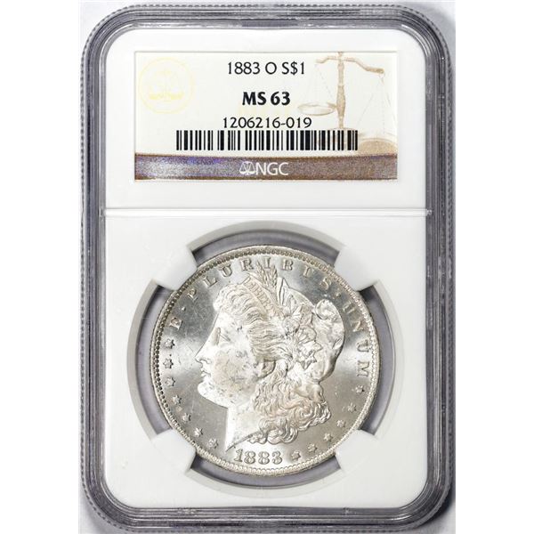 1883-O $1 Morgan Silver Dollar Coin NGC MS63
