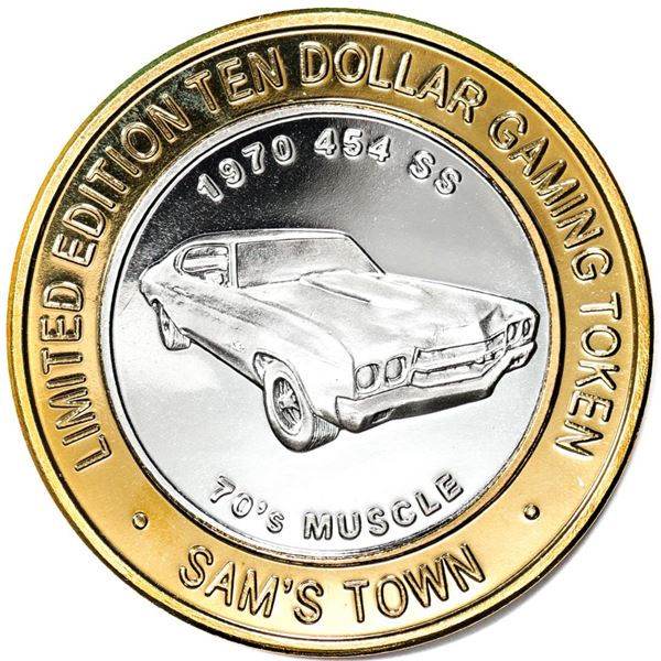 .999 Silver Sam's Town Las Vegas $10 Limited Edition Casino Gaming Token