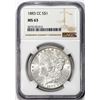 Image 1 : 1883-CC $1 Morgan Silver Dollar Coin NGC MS63