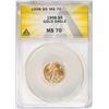 Image 1 : 1998 $5 American Gold Eagle Coin ANACS MS70