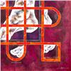 Image 2 : Lu Hong "Ashtamangala Dravya - Knot" Original Mixed Media on Paper