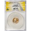 Image 1 : 1998 $5 American Gold Eagle Coin ANACS MS70