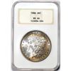 Image 1 : 1886 $1 Morgan Silver Dollar Coin NGC MS64 Amazing Toning Old Fatty Holder