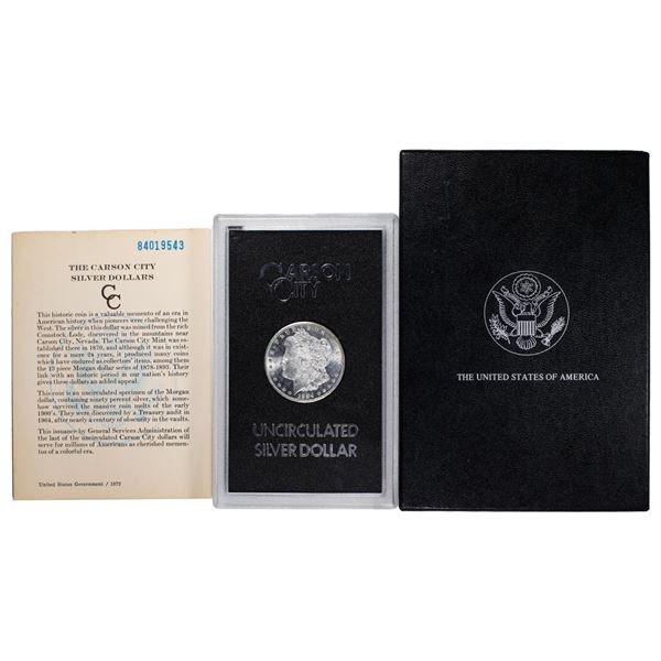 1884-CC $1 Morgan Silver Dollar Coin GSA Hoard Uncirculated w/Box & COA