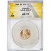 Image 1 : 1998 $5 American Gold Eagle Coin ANACS MS70