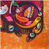 Image 2 : Lu Hong "Chinese Zodiac - Fire Pig" Original Mixed Media on Paper