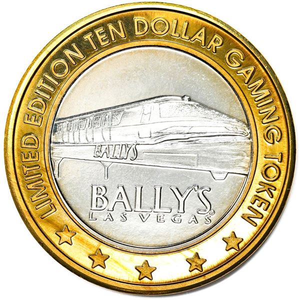 .999 Silver Ballys Las Vegas, Nevada $10 Casino Limited Edition Gaming Token