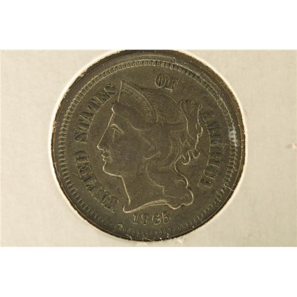 1865 THREE CENT "NICKEL"