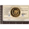 Image 2 : 24KT GOLD PLATED 2012 PROOF JFK ACCEPTENCE
