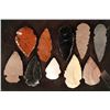 Image 2 : 10 ASSORTED ARROWHEADS: 1 1/2"- 1 3/4" IN LENGTH