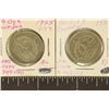 Image 1 : 1955 & 1957 SWEDEN SILVER 50 ORE .1234 OZ. ASW
