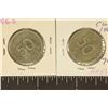 Image 2 : 1955 & 1957 SWEDEN SILVER 50 ORE .1234 OZ. ASW