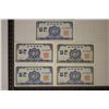 Image 1 : 5-1962 BANK OF KOREA 10 JEON CRISP UNC BILLS