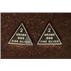 Image 2 : 2-2 GRAM .999 FINE SILVER INGOTS PYRAMID SHAPED PF