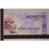 Image 1 : 2008 ANTARCTICA $3 CU POLYMER COLORIZED BILL