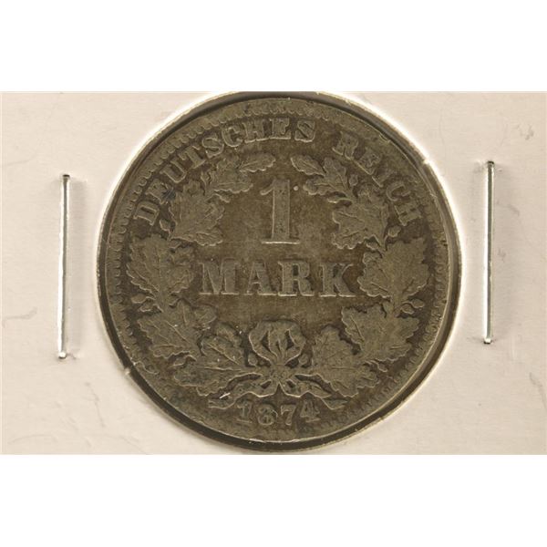1874 GERMAN SILVER 1 MARK .1606 OZ. ASW