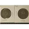 Image 1 : 2 GREECE AU/UNC COINS: 1954-5 DRACHMAI & 1959-10