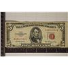 Image 1 : 1953 US $5 RED SEAL NOTE