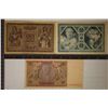 Image 2 : 3 GERMAN 20 MARK BILLS: 1915, 1918 &