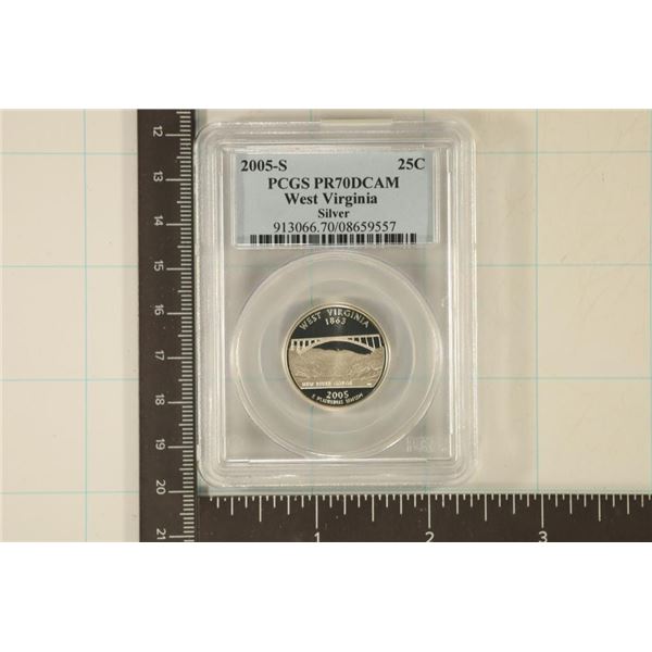 2005-S SILVER WEST VIRGINIA QUARTER PCGS PR70 DCAM