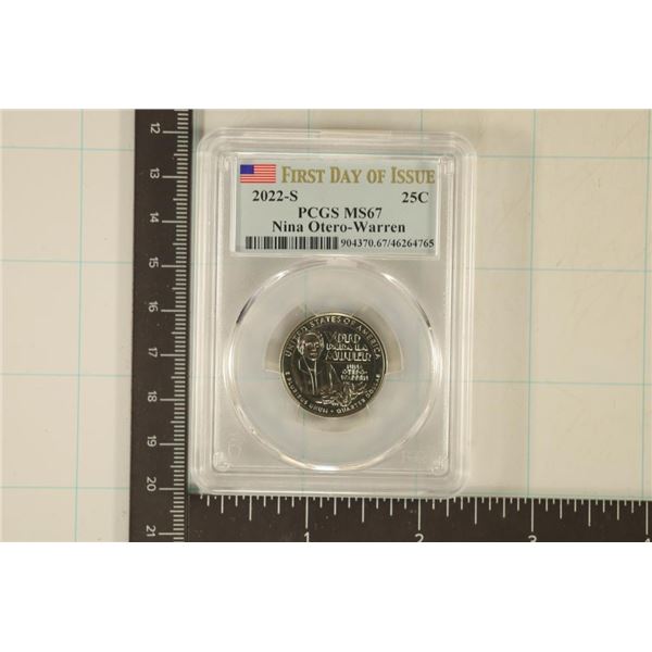 2022-S NINA OTERO-WARREN QUARTER PCGS MS67