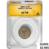 Image 1 : 1883/2 Shield Nickel ANACS AU58 FS-304