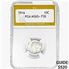 Image 1 : 1916 Mercury Silver Dime PGA MS65+ FSB