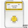 Image 1 : 1997 1/10oz $5 AGE PGA MS70