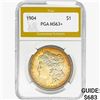 Image 1 : 1904 Morgan Silver Dollar PGA MS63+