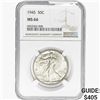 Image 1 : 1945 Walking Liberty Half Dollar NGC MS66