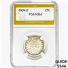 Image 1 : 1909-D Barber Quarter PGA MS62