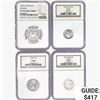 Image 1 : 1951-1999 [4] US Varied Silver Coinage NGC PF