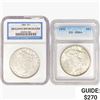 Image 1 : 1889&1922 [2] US Silver Dollars NGC/ICG