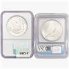 Image 2 : 1889&1922 [2] US Silver Dollars NGC/ICG