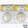 Image 1 : 1903&1921 [2] Morgan Silver Dollar ANACS MS/AU