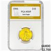 Image 1 : 1995 1/4oz $10 AGE PGA MS69