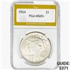 Image 1 : 1924 Silver Peace Dollar PGA MS65+